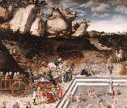 CRANACH, Lucas the Elder The Fountain of Youth (detail) dfg Norge oil painting reproduction